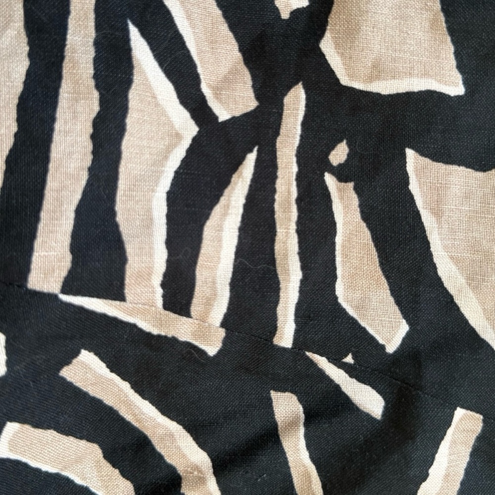 (NWT) DKNY - Women’s Abstract Print Puff Sleeve Linen Blend Blouse - Picture 16 of 16